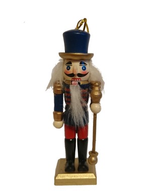 Mini dziadek do orzechów 12 cm niebieski