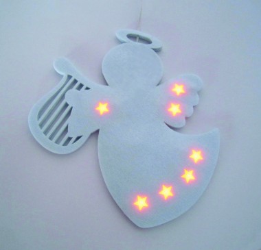 Aniołek filcowy z LED