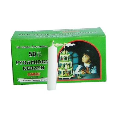 Mini świeczki do piramidek-karuzelek (białe)