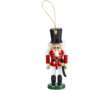 Mini dziadek do orzechów zawieszka 15 cm żołnierz