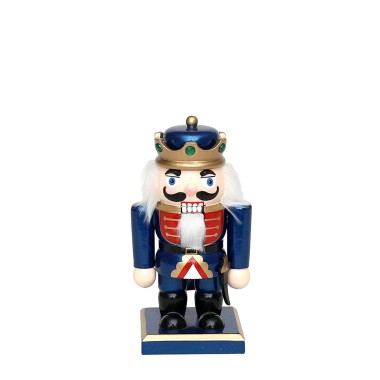 Dziadek do orzechów grubasek niebieski 18cm
