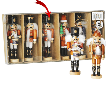 Mini dziadek do orzechów 12 cm żołnierz z muszkietem