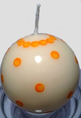 Świeca stempelkowa kula kropeczki